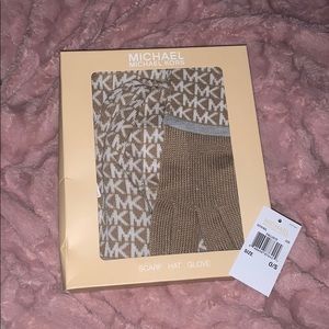 Michael Kors hat glove and scarf set